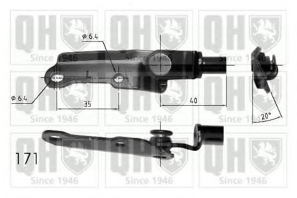 Газовая пружина, крышка багажник QUINTON HAZELL QTS840286