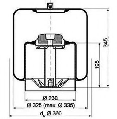 Кожух пневматической рессоры PE Automotive 084.115-13A