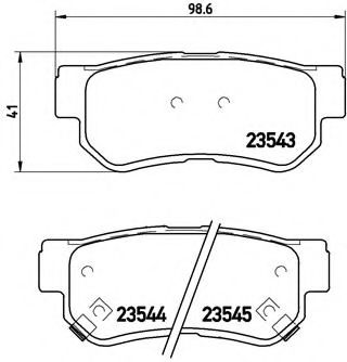 Комплект тормозных колодок, дисковый тормоз BREMBO P 30 014