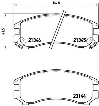 Комплект тормозных колодок, дисковый тормоз BREMBO P 56 018