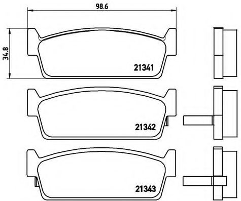 Комплект тормозных колодок, дисковый тормоз BREMBO P 56 053