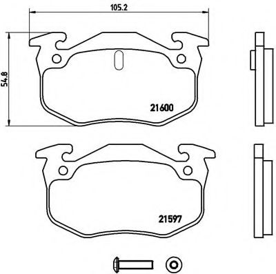 Комплект тормозных колодок, дисковый тормоз BREMBO P 68 018