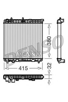 Радиатор, охлаждение двигателя DENSO DRM07011