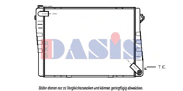 Радиатор, охлаждение двигателя AKS DASIS 050020N