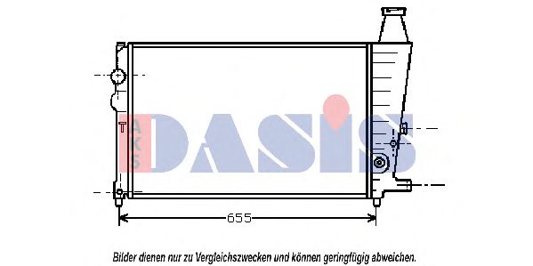 Радиатор, охлаждение двигателя AKS DASIS 060100N