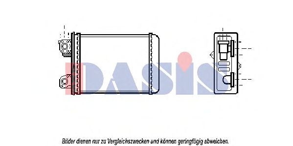 Теплообменник, отопление салона AKS DASIS 119040N