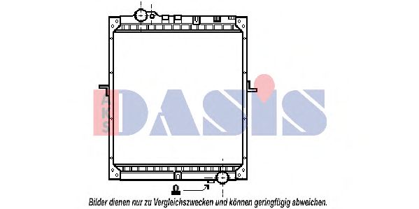 Радиатор, охлаждение двигателя AKS DASIS 134250N