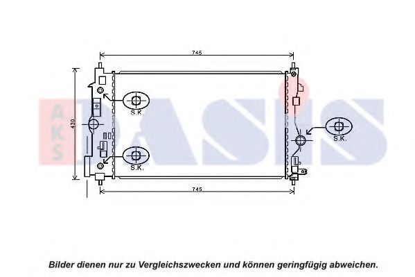 Радиатор, охлаждение двигателя AKS DASIS 150106N