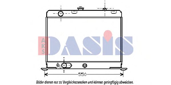 Радиатор, охлаждение двигателя AKS DASIS 160780N