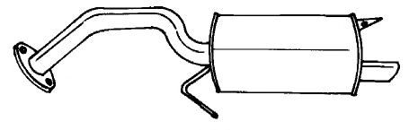 Глушитель выхлопных газов конечный AKS DASIS SG44611