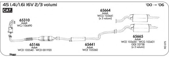 Система выпуска ОГ AKS DASIS SGRO075