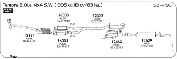 Система выпуска ОГ AKS DASIS SGFI148