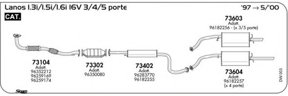 Система выпуска ОГ AKS DASIS SGDW003