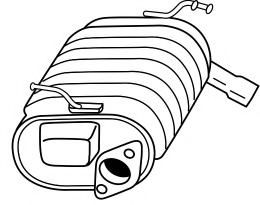 Глушитель выхлопных газов конечный AKS DASIS SG70615