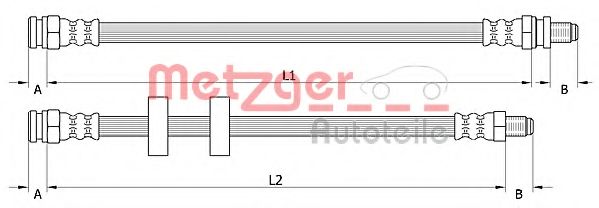 Тормозной шланг METZGER 4110995