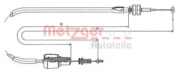 Тросик газа METZGER 11.1247