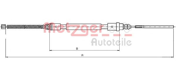 Трос, стояночная тормозная система METZGER 10.6220
