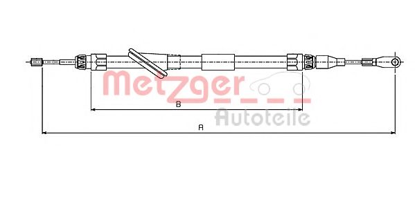 Трос, стояночная тормозная система METZGER 10.9831