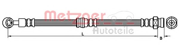 Тормозной шланг METZGER 4110735