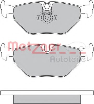 Комплект тормозных колодок, дисковый тормоз METZGER 1170014