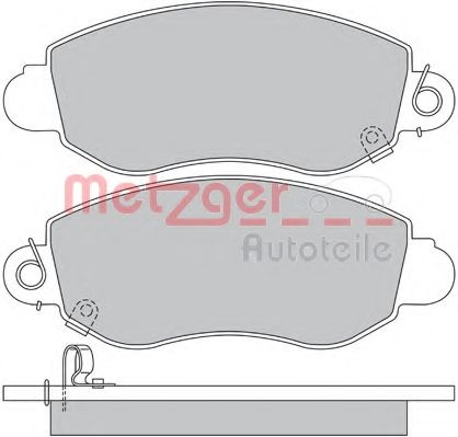 Комплект тормозных колодок, дисковый тормоз METZGER 1170365