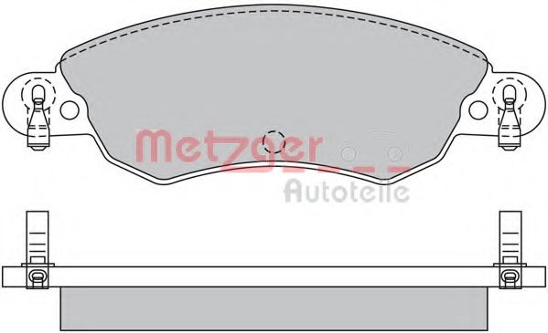 Комплект тормозных колодок, дисковый тормоз METZGER 1170502