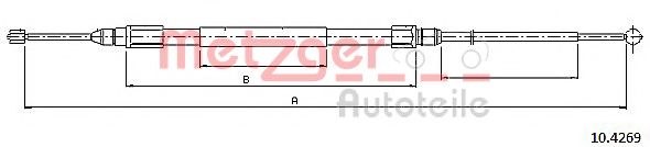 Трос, стояночная тормозная система METZGER 10.4269