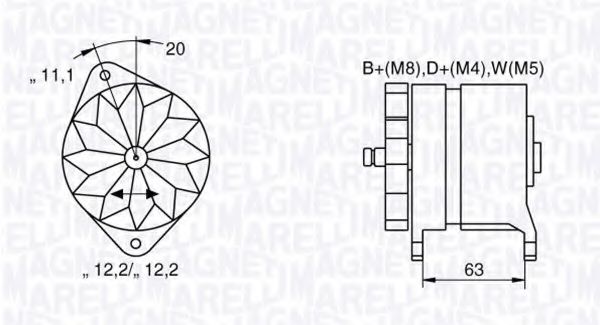 Генератор MAGNETI MARELLI 063534690480