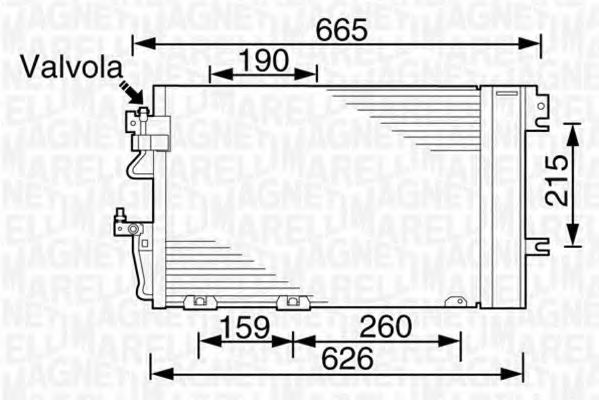 Конденсатор, кондиционер MAGNETI MARELLI 350203257000