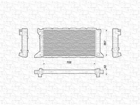 Радиатор, охлаждение двигателя MAGNETI MARELLI 350213783000