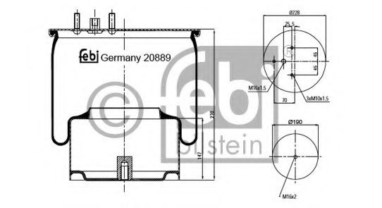 Кожух пневматической рессоры FEBI BILSTEIN 20889