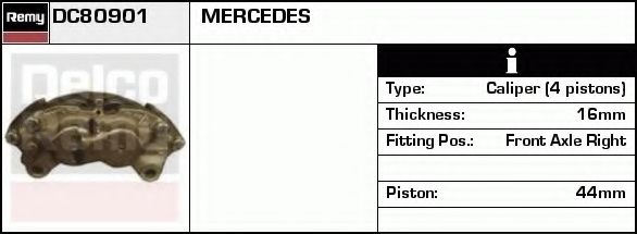 Тормозной суппорт DELCO REMY DC80901