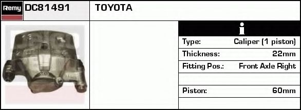 Тормозной суппорт DELCO REMY DC81491