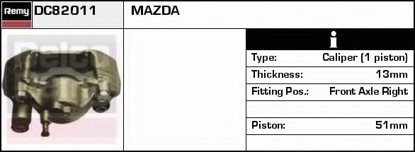 Тормозной суппорт DELCO REMY DC82011