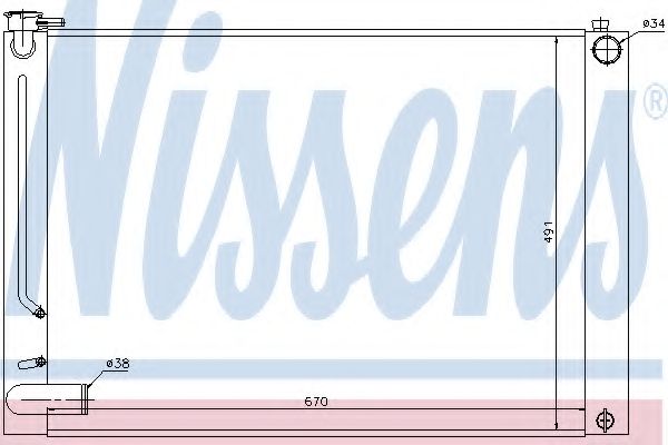 Радиатор, охлаждение двигателя NISSENS 64660