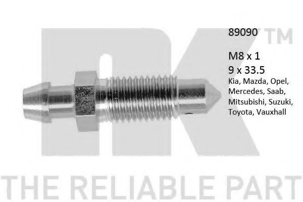 Болт воздушного клапана / вентиль NK 89090