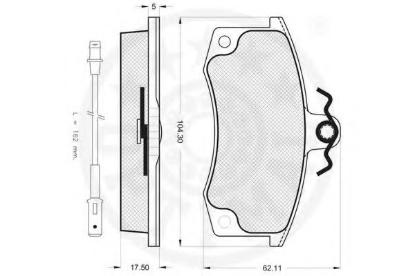 Комплект тормозных колодок, дисковый тормоз METZGER 022102