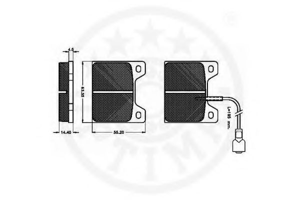Комплект тормозных колодок, дисковый тормоз OPTIMAL 2366