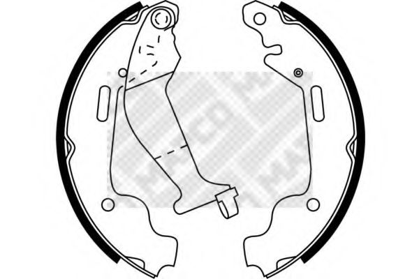 Комплект тормозных колодок MAPCO 8700