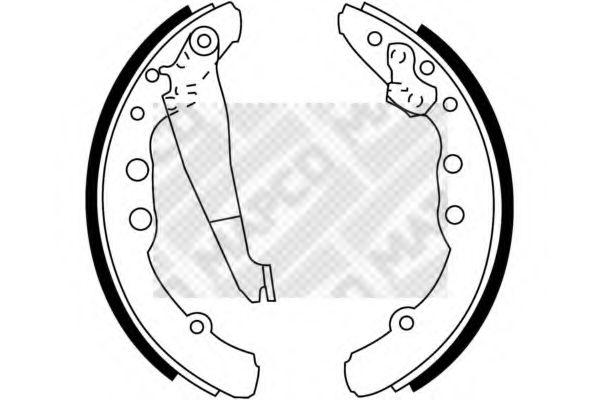 Комплект тормозных колодок MAPCO 8822