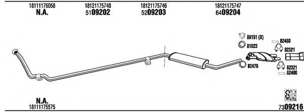 Система выпуска ОГ FONOS BW52522A