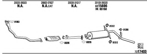 Система выпуска ОГ FONOS NI80709
