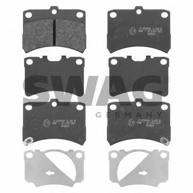 Комплект тормозных колодок, дисковый тормоз SWAG 88 91 6661