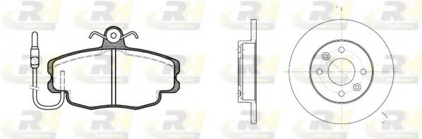 Комплект тормозов, дисковый тормозной механизм ROADHOUSE 8141.00