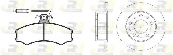 Комплект тормозов, дисковый тормозной механизм ROADHOUSE 8143.00