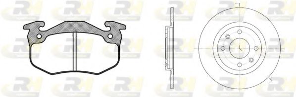 Комплект тормозов, дисковый тормозной механизм ROADHOUSE 8144.00