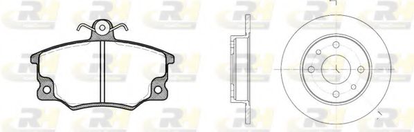 Комплект тормозов, дисковый тормозной механизм ROADHOUSE 8146.00