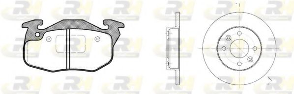 Комплект тормозов, дисковый тормозной механизм ROADHOUSE 8192.08
