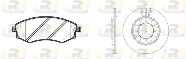 Комплект тормозов, дисковый тормозной механизм ROADHOUSE 8318.01
