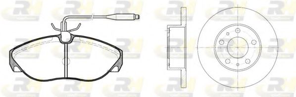 Комплект тормозов, дисковый тормозной механизм ROADHOUSE 8486.00